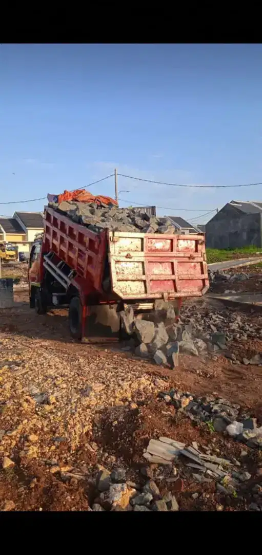 Pasir pasang cor bangka lampung limestone basecourse batu belah kali
