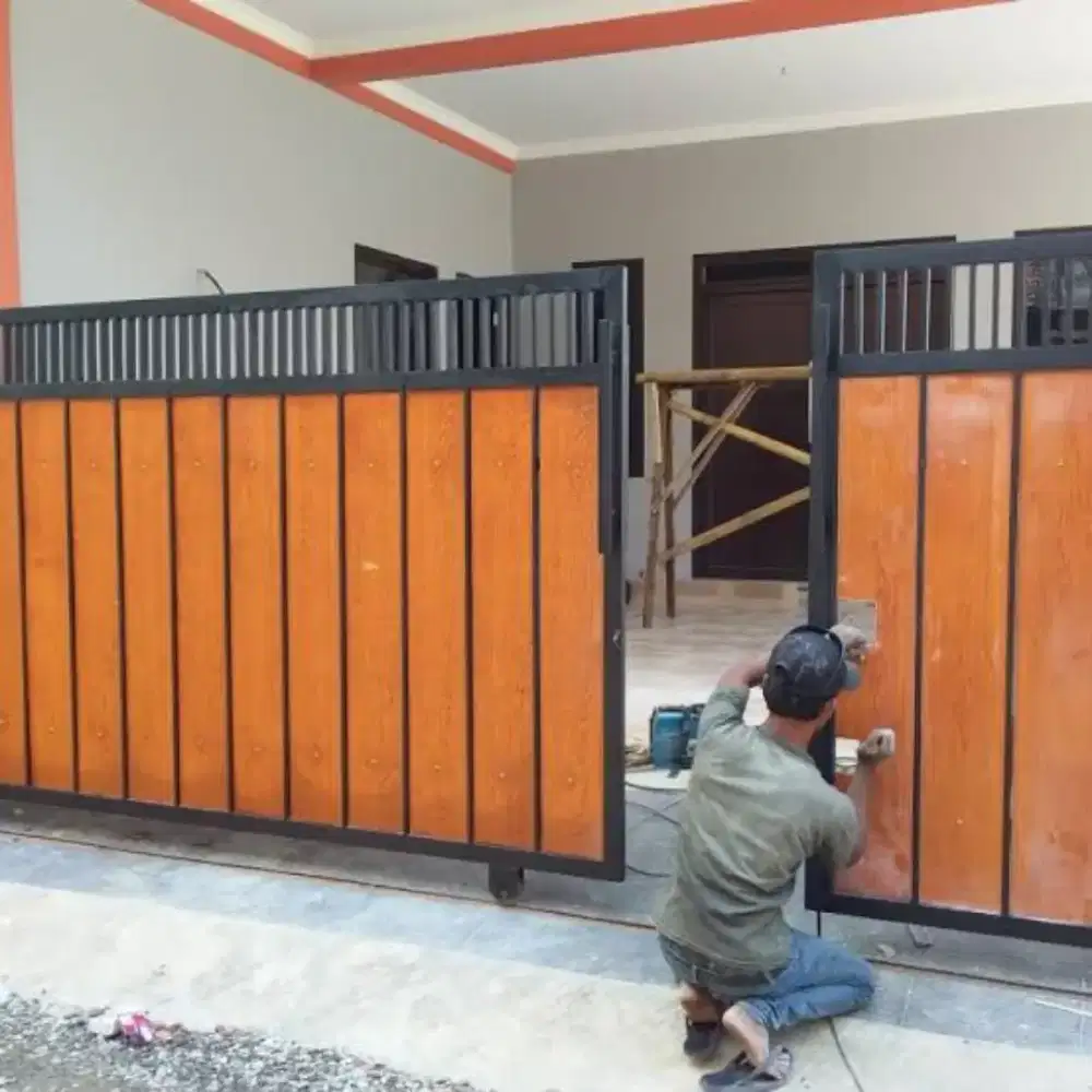 Pintu pagar dorong,lipat,sliding