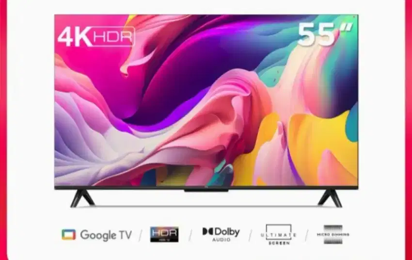 TCL 55 GoogleTV Smart Android 4K HDR bezeles Netflix YouTube (BARU)