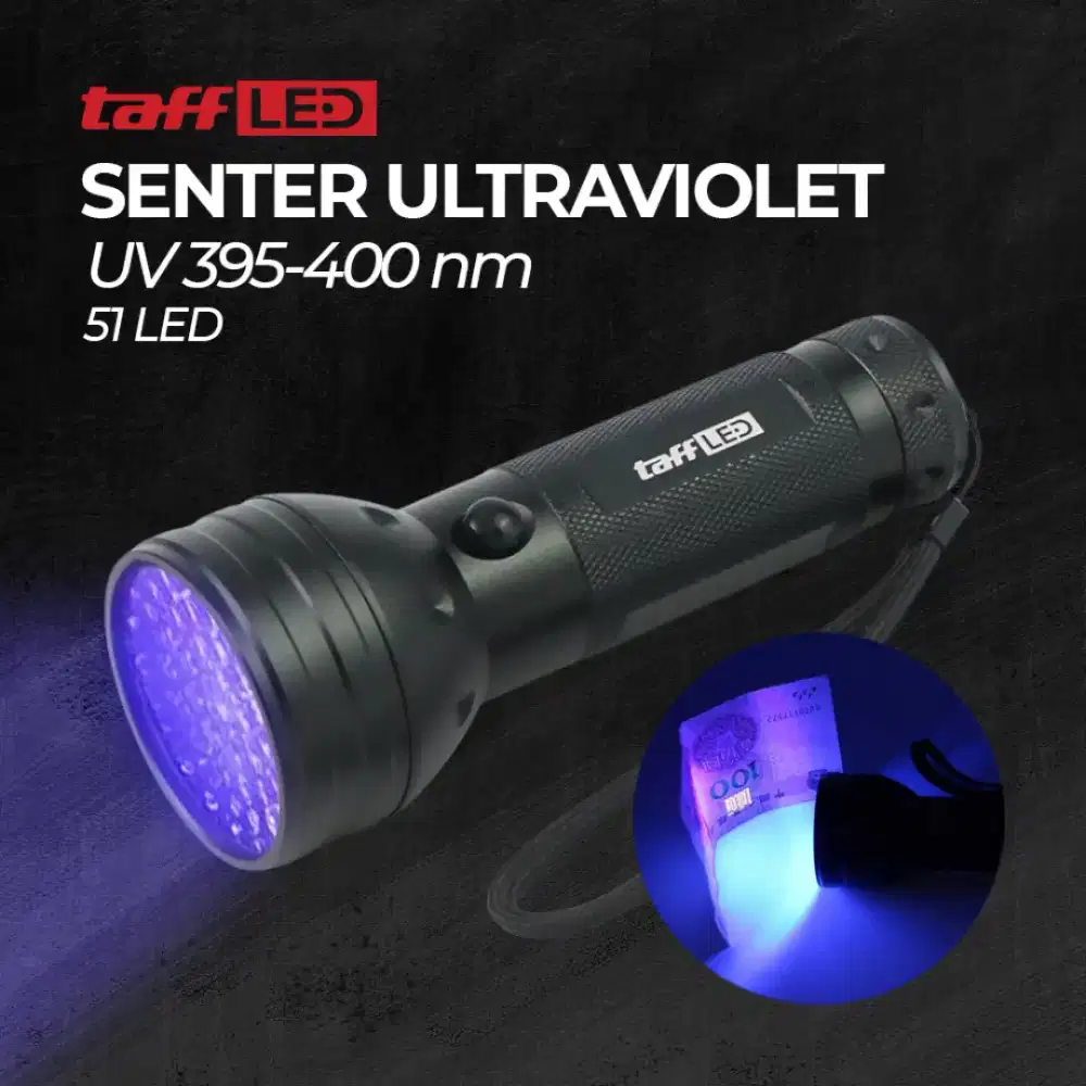 Taffled senter ultraviolet UV 400nm 51led