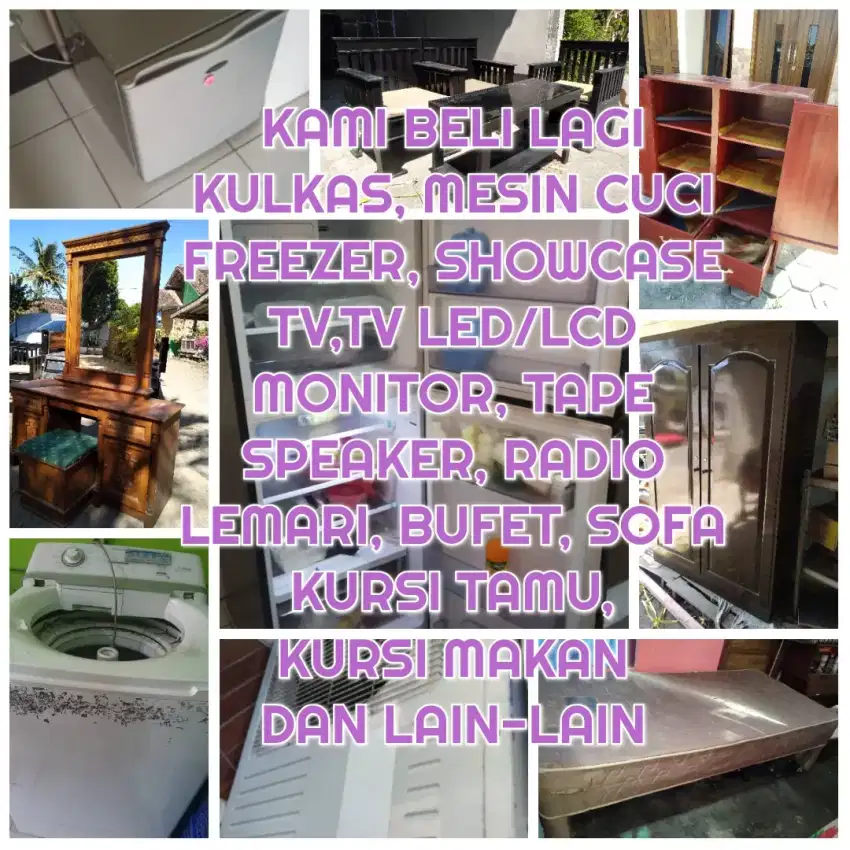 Saya Terima  Kulkas Bekasnya Freezer dan peralatan lainnya