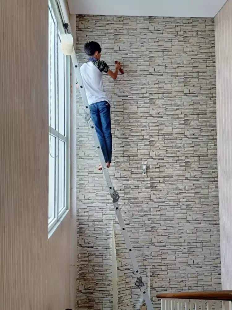 Jual wallpaper dinding harga murah motif timbull