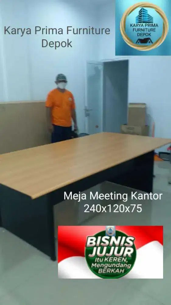 Meja Meeting Rapat 240x120x75 cocok untuk ruangan kerja anda 1.900.000
