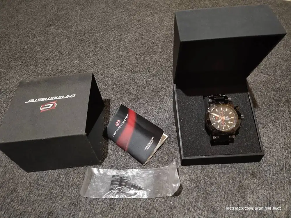 Jam Tangan Chronomaster Black Fullset