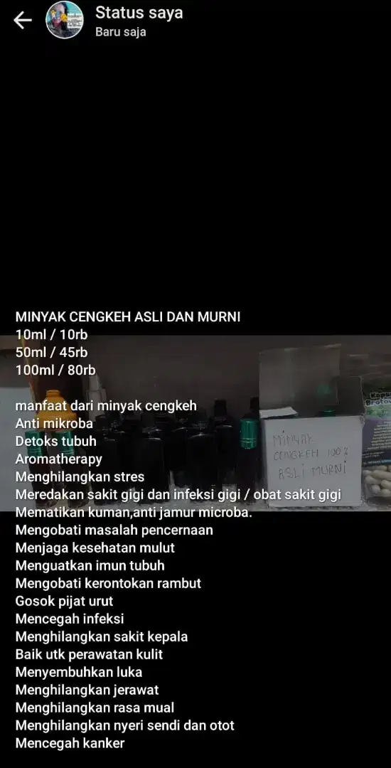 RH minyak cengkih