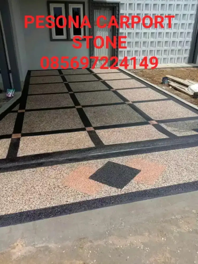 Lantai carport garasi mobil