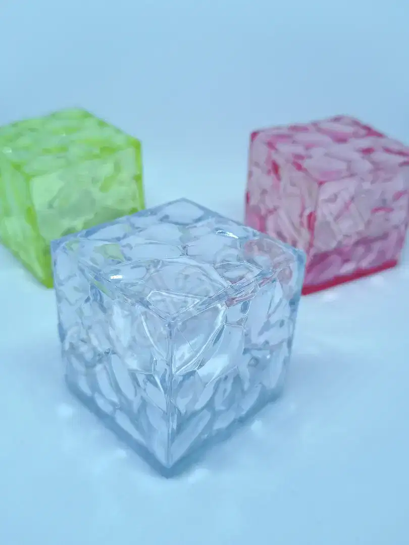 Kotak cincin anting kalung box jewelry crystal acrylic cube