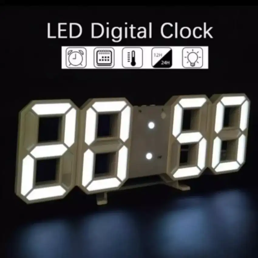 Jam Meja Digital Led dengan Alarm