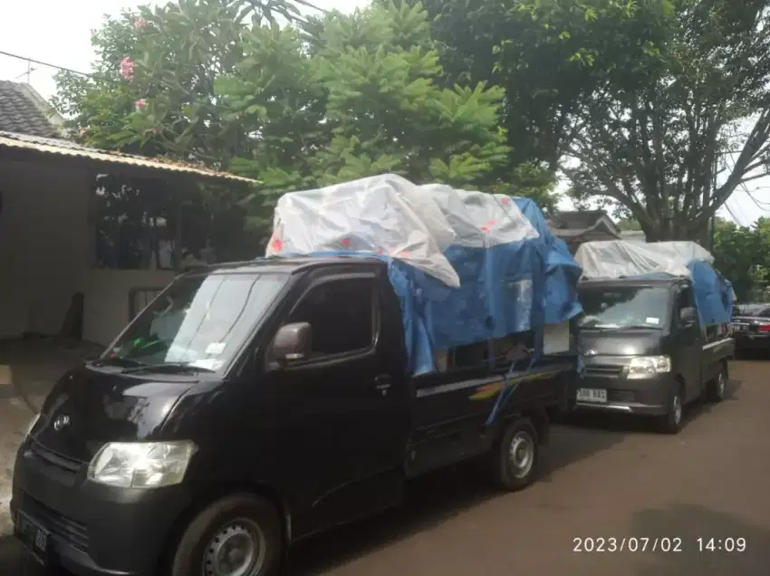 Jasa pindahan rumah kontrakan menggunakan pickup losbak beserta sopir