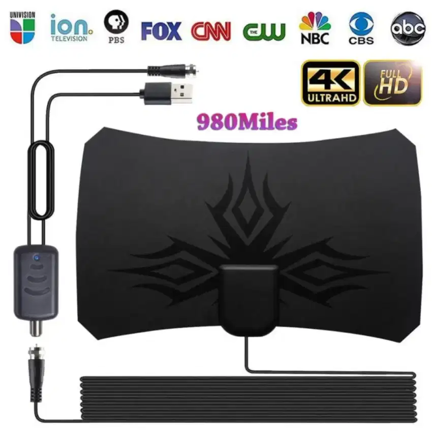 Paket Antena Dan Booster Taffware TV Digital STB DVB-T2 4K 25 TFL-D139