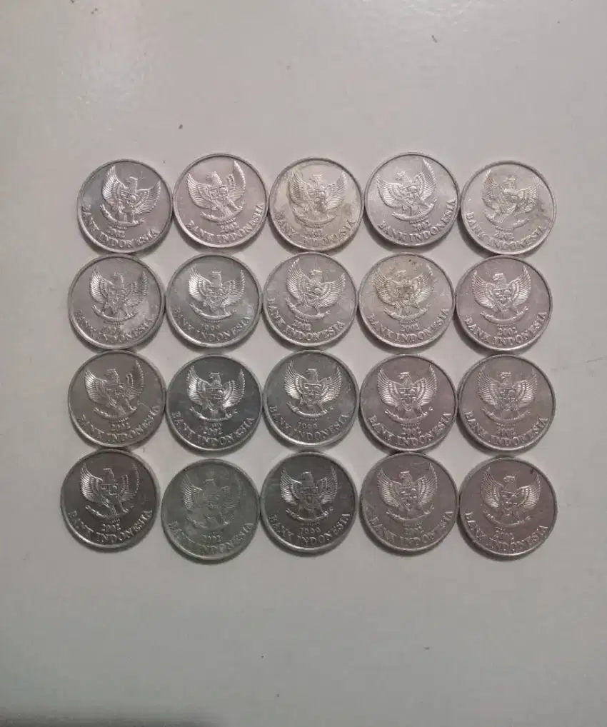 Uang coin 50 rupiah 1999 dan 2002