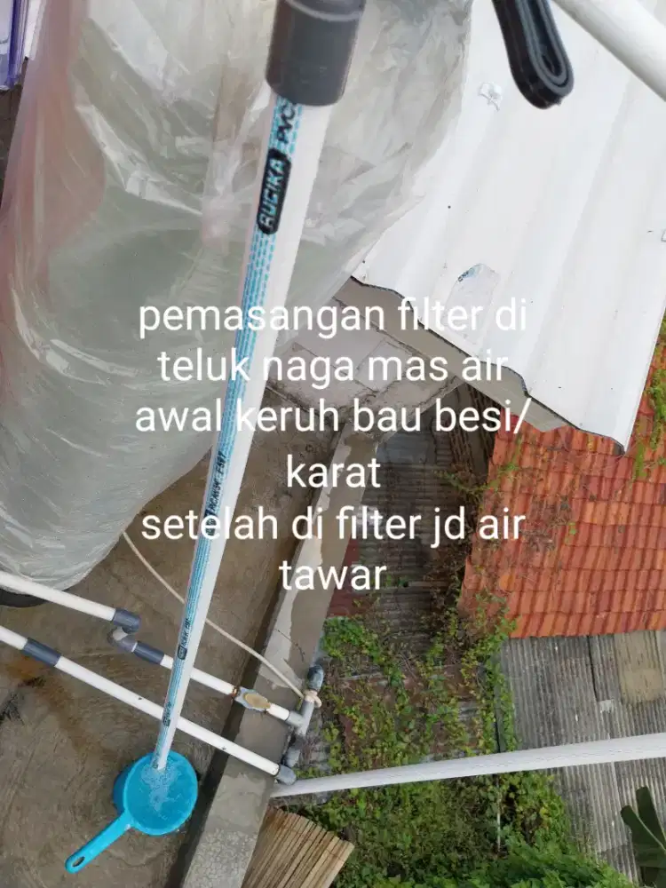 Filter air sumur bor keruh kuning bau karat
