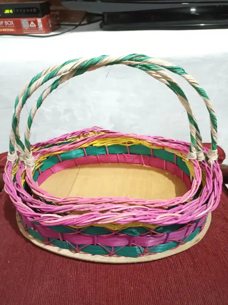 Keranjang Parcel Rotan, buah (isi 3pcs, SML)