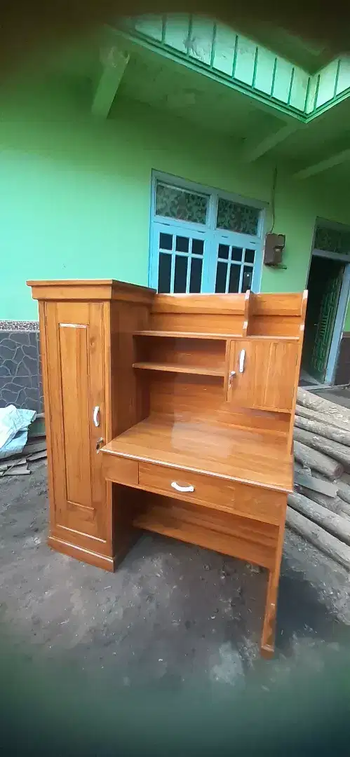 Jual meja belajar bahan kayu jati