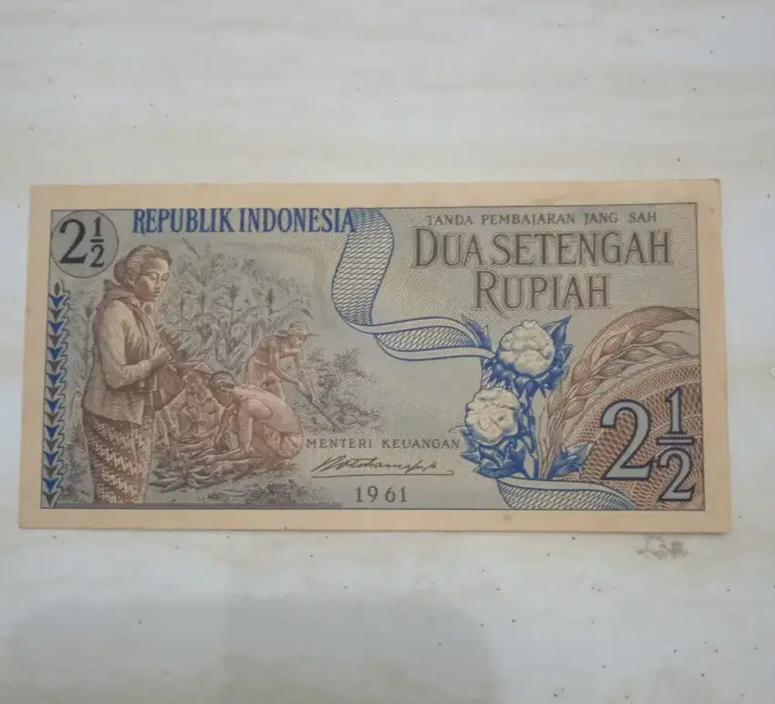 Uang kertas Rp. 2 1/2 th 1961