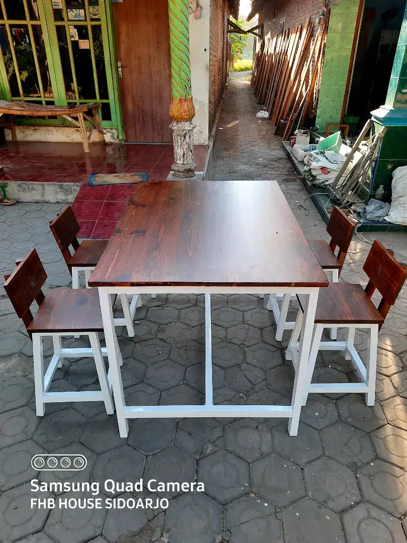 Meja makan komputer ruang tamu jati belanda sby