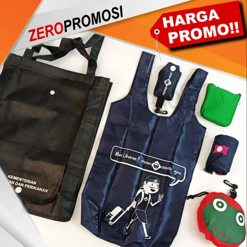 Cetak Logo Custom Souvenir Tas Lipat