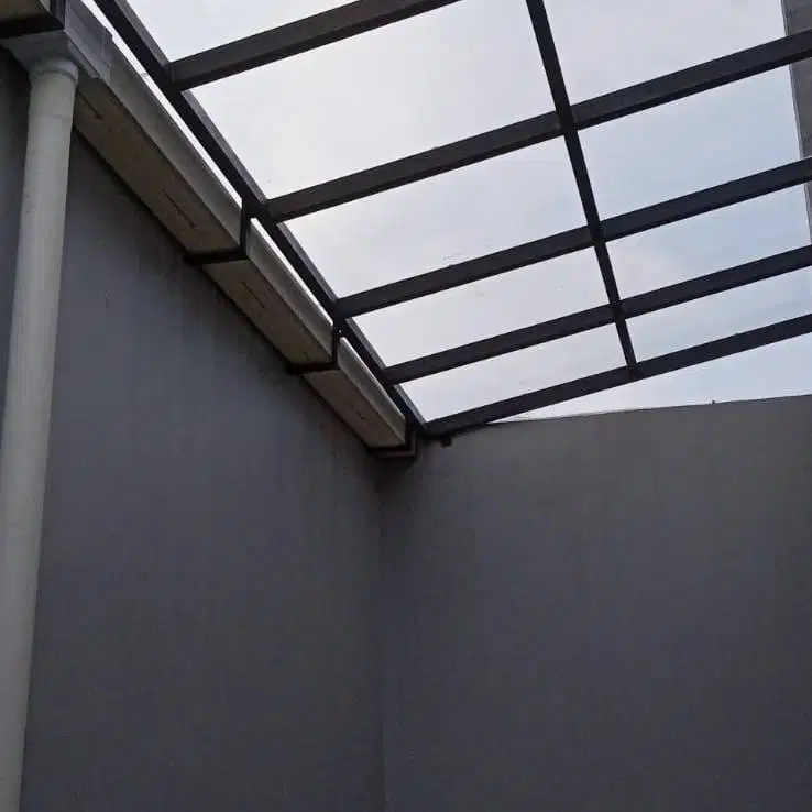 Kanopi atap bening Solarflat  Rangka Galvanis