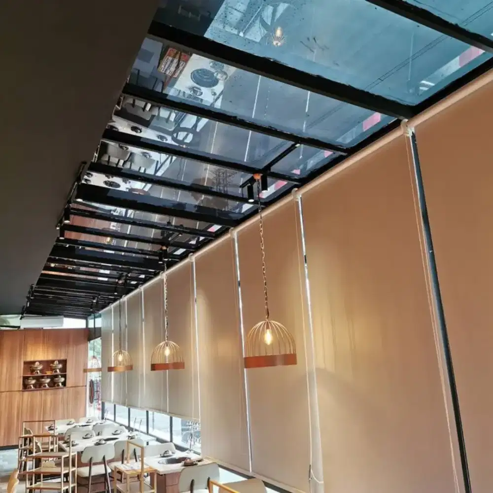 Kaca film untuk menahan panas canopy kaca rumah