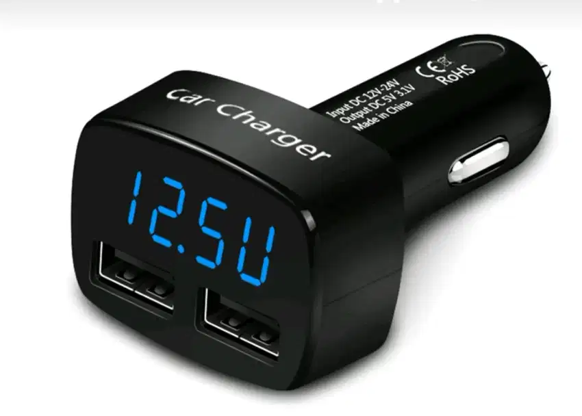 Car charger mobil | voltmeter mobil | pengukur tegangan aki mobil