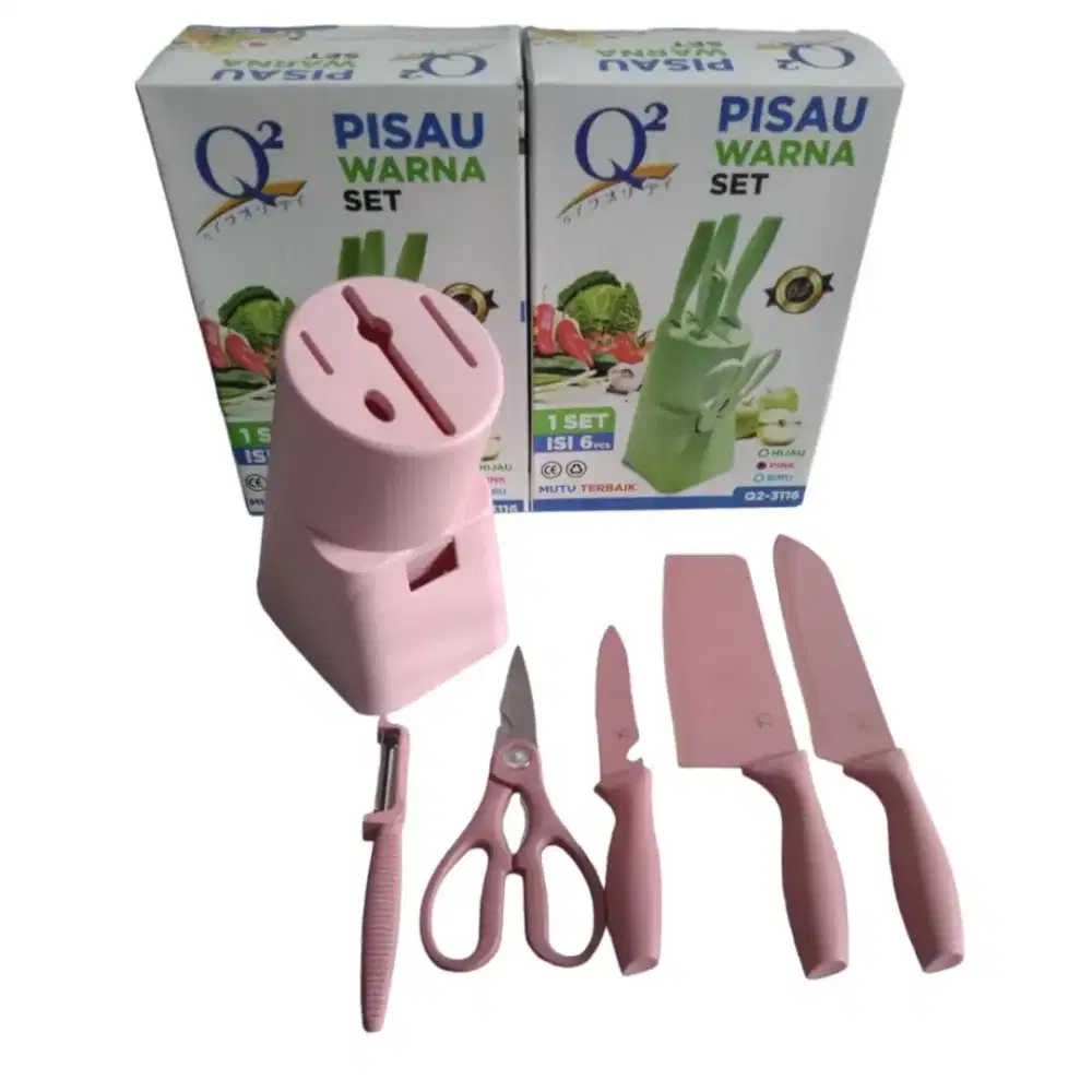 Pisau set q2 6 pcs bjm bsa cod yuk yg mau kualitas bagus