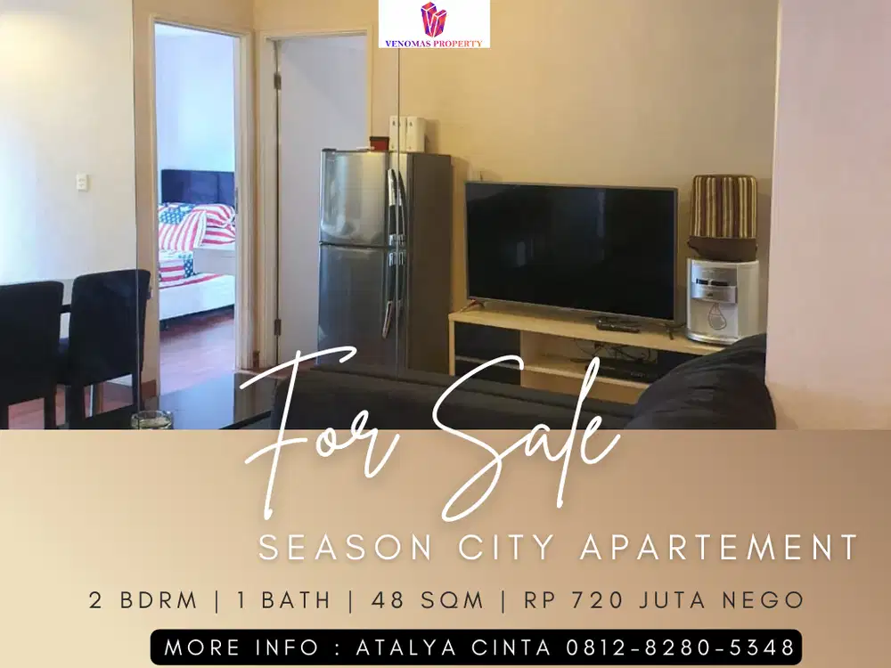 Dijual Apartement Season City High Floor 2 BR Full Furnished Tower B ...