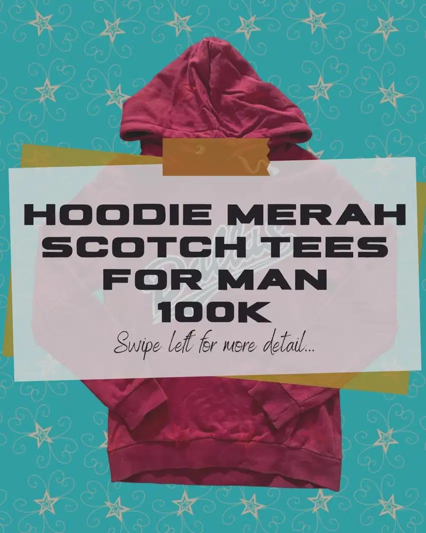 HOODIE MERAH SCOTCH TEES | FOR MAN