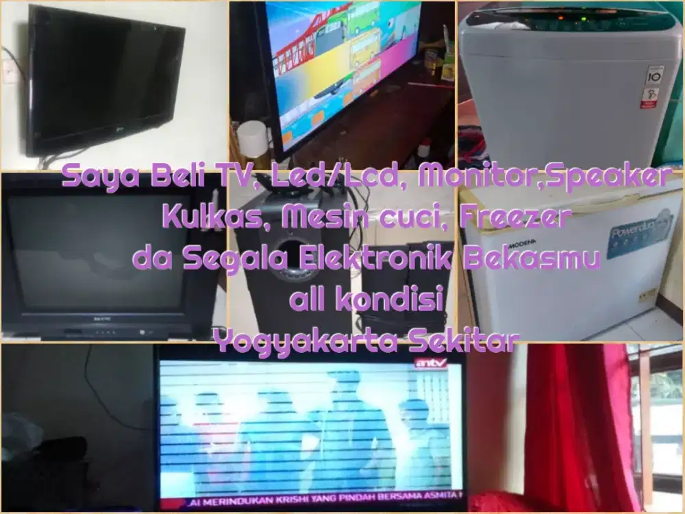 Anda mau Jual TV bekasmu, dan barang lainnya, saya siap tampung