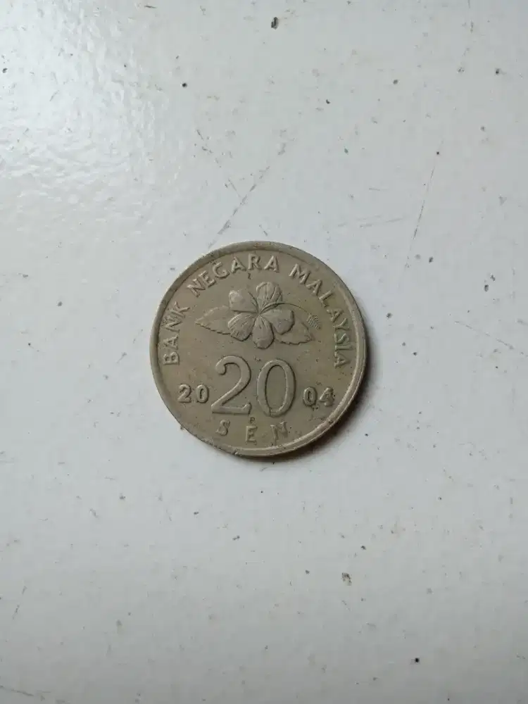 Uang Koin Kuno Malaysia 20 sen