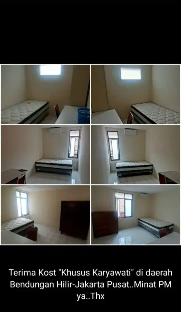 Indekos Khusus Karyawati strategis di tengah kota jakarta(Limited)
