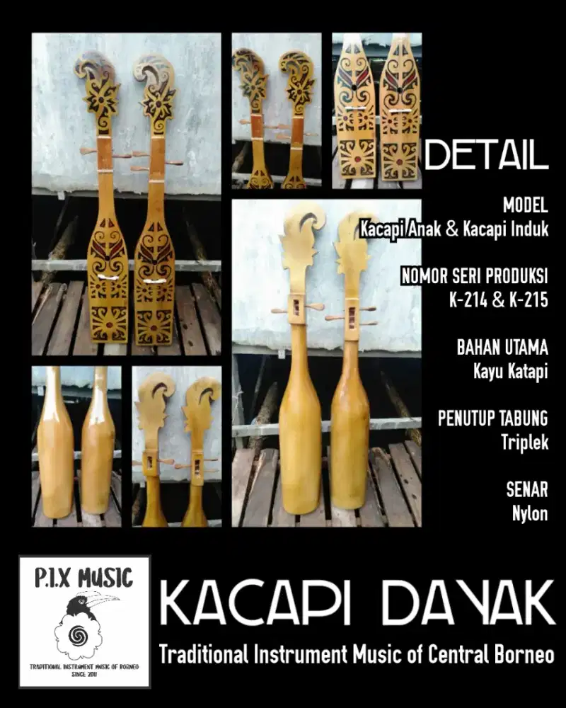 (Kacapi Dayak Alat Musik Tradisional Kalimantan)