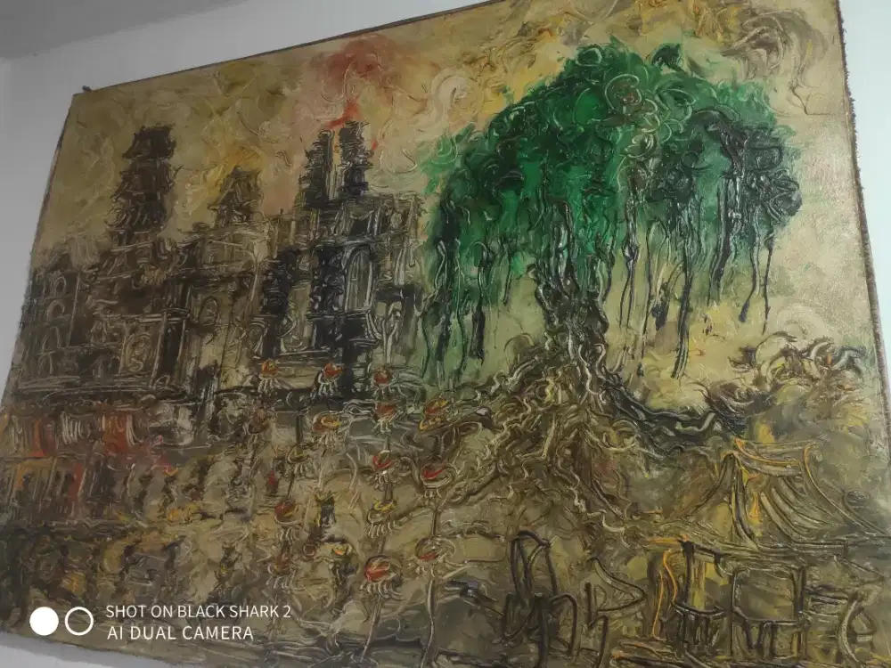 Lukisan anti abstrak affandi pura bali