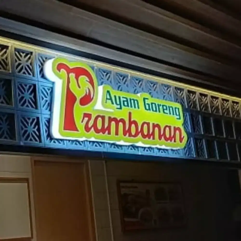 Lettersign huruf timbul akrilik acrylic contour ayam goreng kuliner