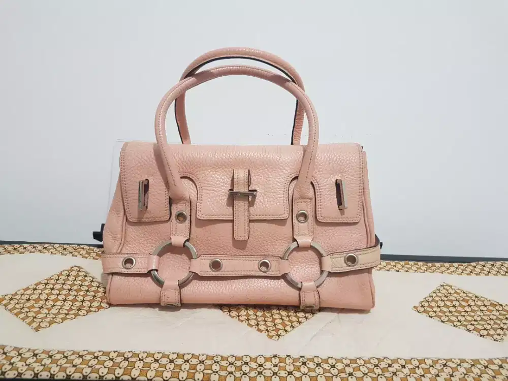 Tas branded LUELLA Original pink.genuine leather.Made in Turkey