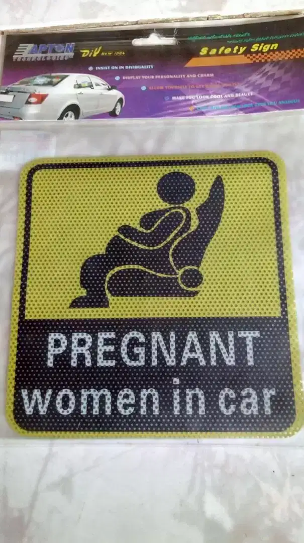 Sticker Stiker Safety Sign Pregnant Women in Car Original Diskon 40%