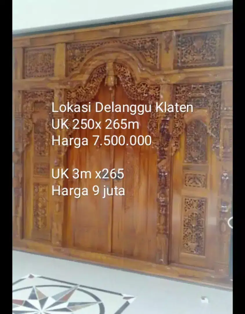 Pintu jati ukir jendela kusen ukir