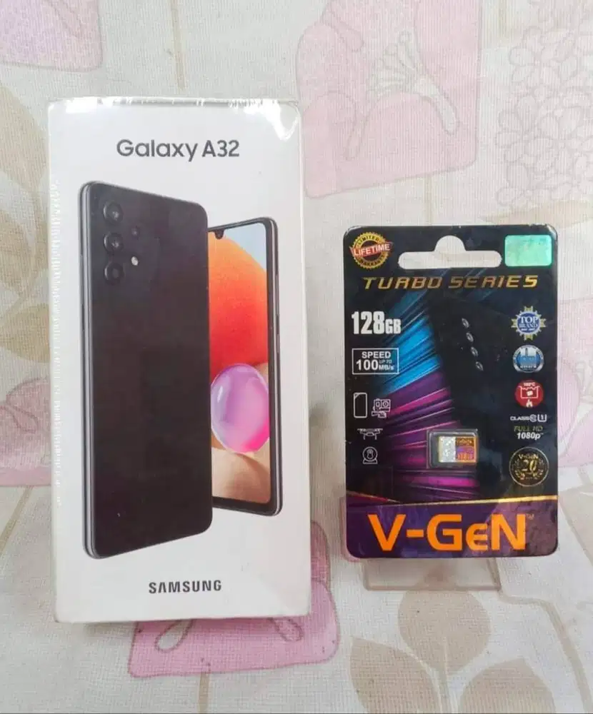 Samsung Galaxy A32 BARU + MicroSD VGen 128GB Class 10, Garansi 1 Tahun