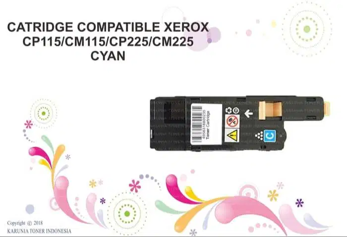 CATRIDGE COMPATIBLE XEROX Cp115/CM115/CP225/CM225 CYAN Berkualitas - B