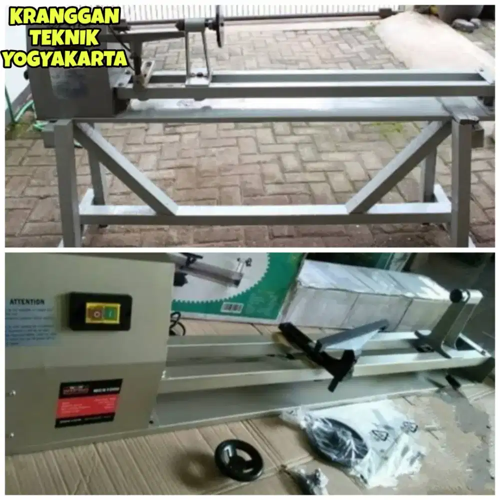 (KRANGGAN TEKNIK)mesin bubut kayu wood lathe watt kecil