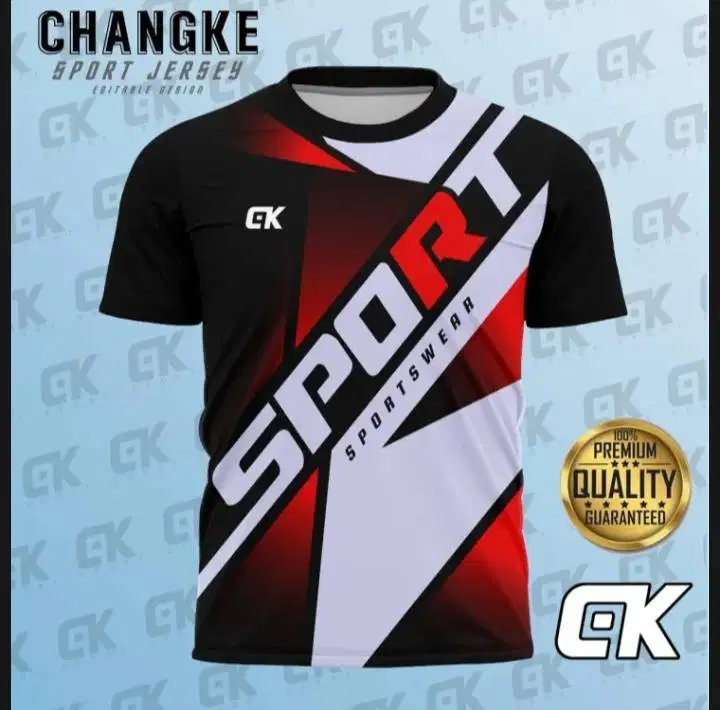 Jersey kaos baju badminton sport 04 Printing