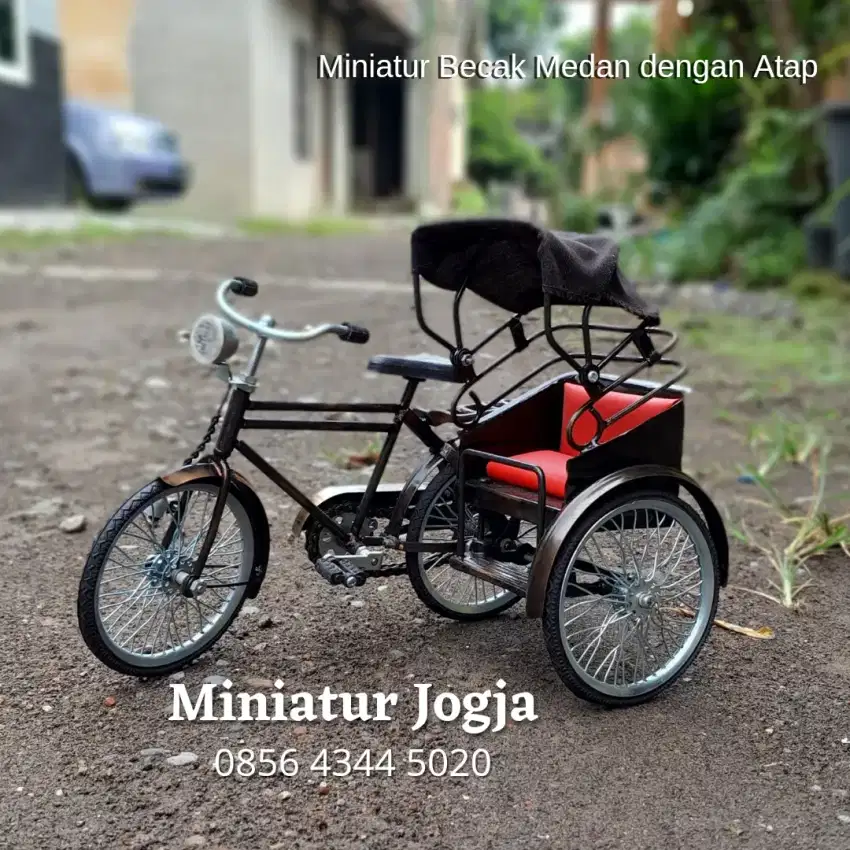 Miniatur Becak Medan - kerajinan miniatur