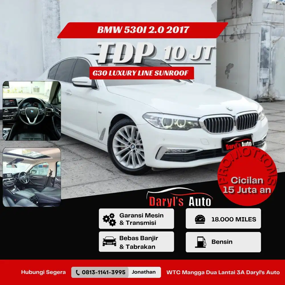 Dp 10 Juta BMW 530i G30 Luxury Line 2017 2.0