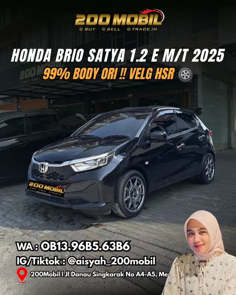 Honda Brio Satya 1.2 E M/T 2025 Bensin