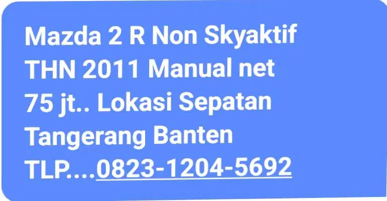Mazda 2 2011 Bensin