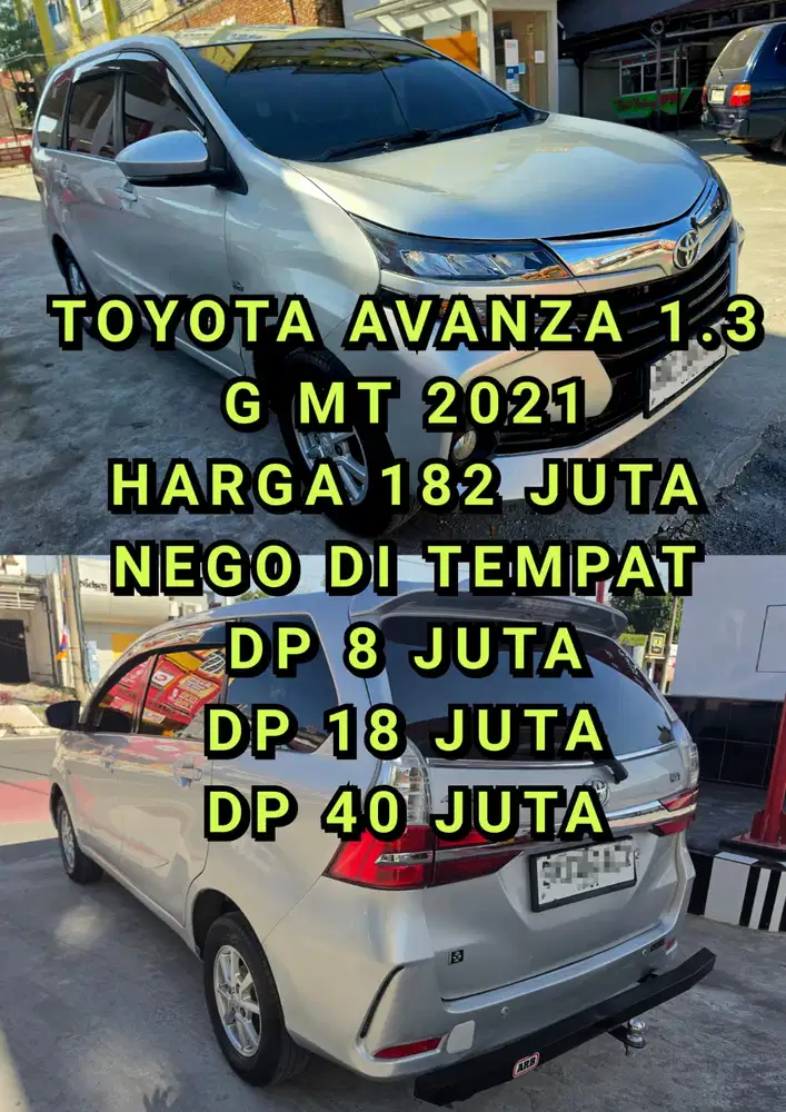 Toyota Avanza 2021 Bensin DP 8 JUTA