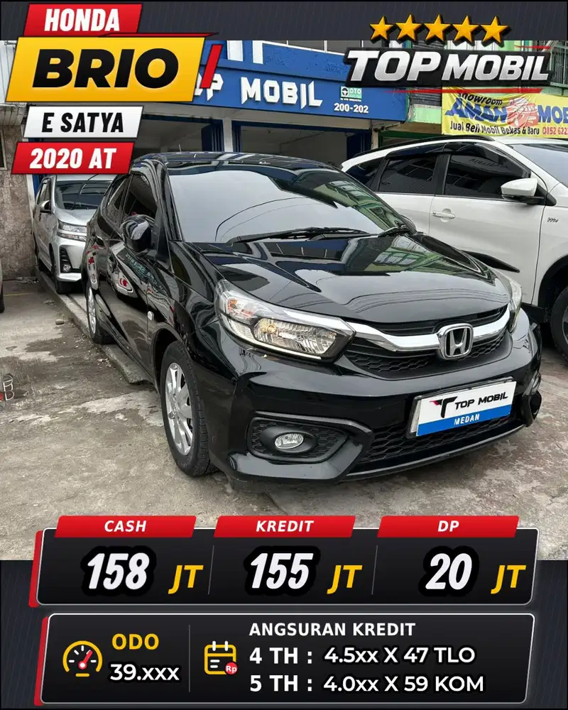 1 tangan dari baru‼️ Honda Brio E Matic 2020