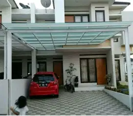 Canopy kaca tempered, canopy alderon, solarflat, bajaringan, spandek