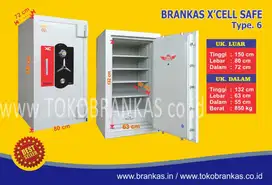 Brankas XCELL type 6 Brangkas Lemari besi Tahan Api Safety Cash Box