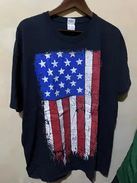 Tshirt jerjezz Amerika bendera built up