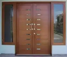 Pintu utama, pintu kamar, jendela kaca, dll